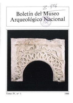 Boletín del Museo Arqueológico Nacional, tomo IV, nº 1, 1986