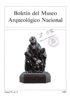 Boletín del Museo Arqueológico Nacional, tomo IV, nº 2, 1986