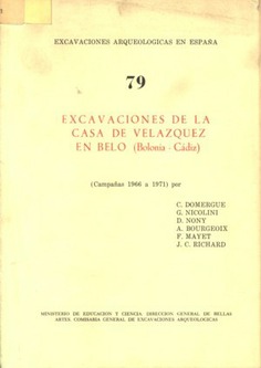 Excavaciones de la Casa de Velázquez en Belo (Bolonia, Cádiz)