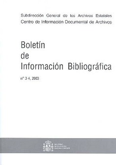 Boletín de Información Bibliográfica nº 3-4, 2003 