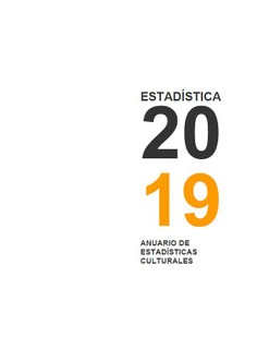 Anuario de estadísticas culturales 2019