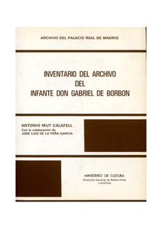 Inventario del Archivo del Infante Don Gabriel