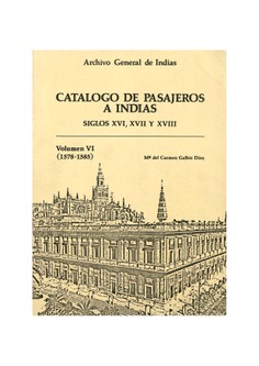 Catálogo de pasajeros a Indias. Volumen VI