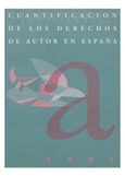 Cuantificación de los derechos de autor en España 1991