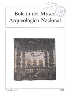 Boletín del Museo Arqueológico Nacional, tomo III, nº 2, 1985