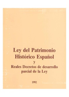 Ley del patrimonio histórico español (1992)