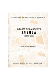 Índices de la revista Insula (1946-1980)