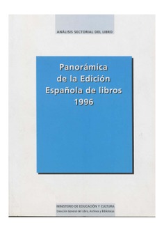 Panorámica de la edición española de libros 1996