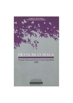 Francisco Ayala: Premio Nacional de las Letras Españolas 1988