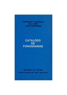 Catálogo de fonogramas