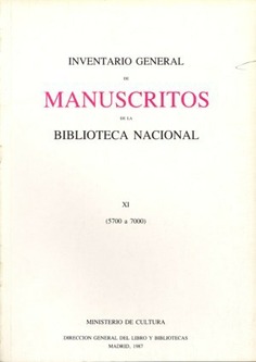 Inventario general de manuscritos (XI)