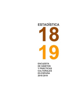 Encuesta de hábitos y prácticas culturales en España 2018-2019