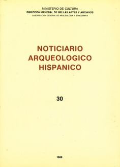Noticiario arqueológico hispánico. Arqueología-tomo 30