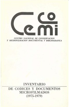 Inventario de códices microfilmados 1975-79