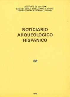 Noticiario arqueológico hispánico. Arqueología-tomo 25