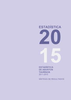 Estadística de asuntos taurinos 2011-2015. síntesis de resultados