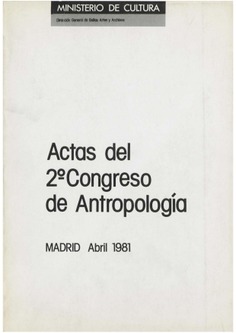 Actas del II Congreso de Antropología
